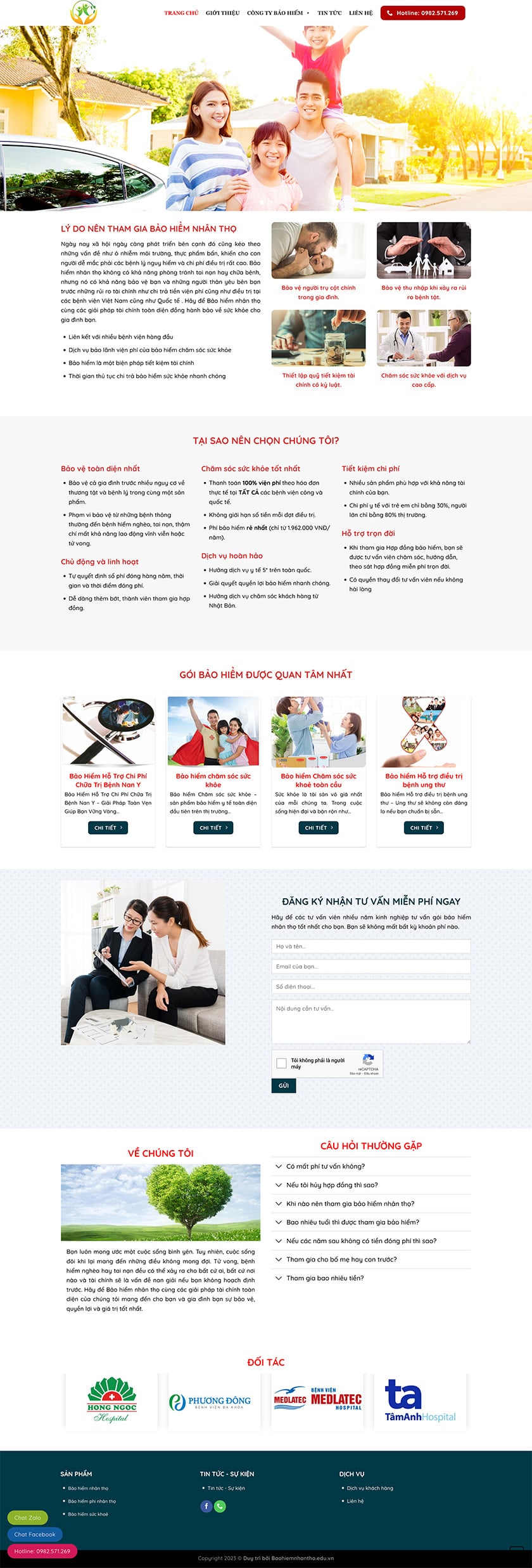 Website Bảo hiểm nhân thọ