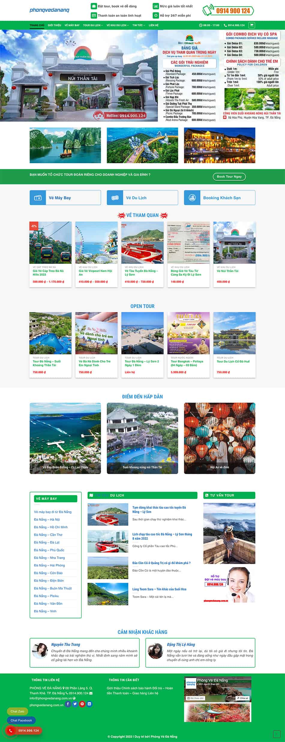Website phongvedanang.com.vn
