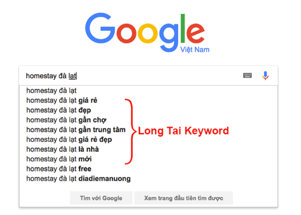 Từ khóa dài trong SEO