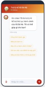 Trợ lý số AI UBND xã Bà Nà