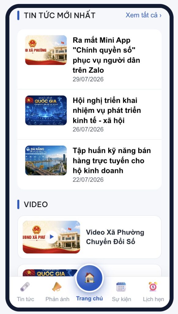 Video Zalo Mini App