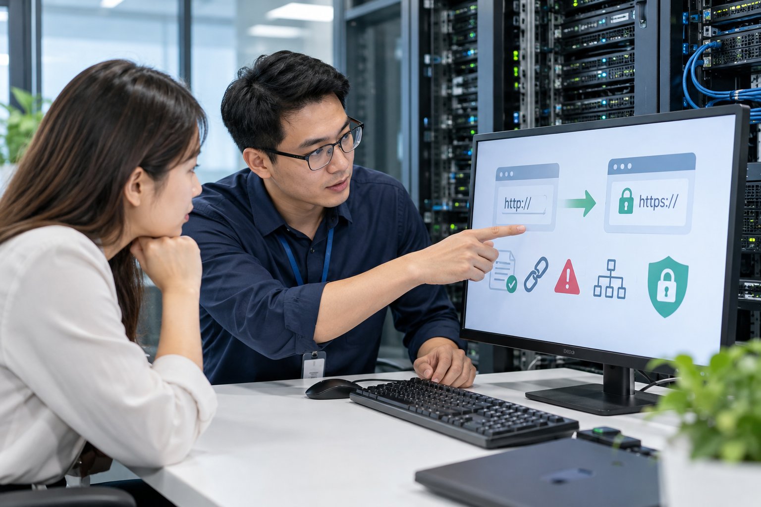 Ảnh minh hoạ: Chuyển hướng HTTP sang HTTPS: Cách kiểm tra