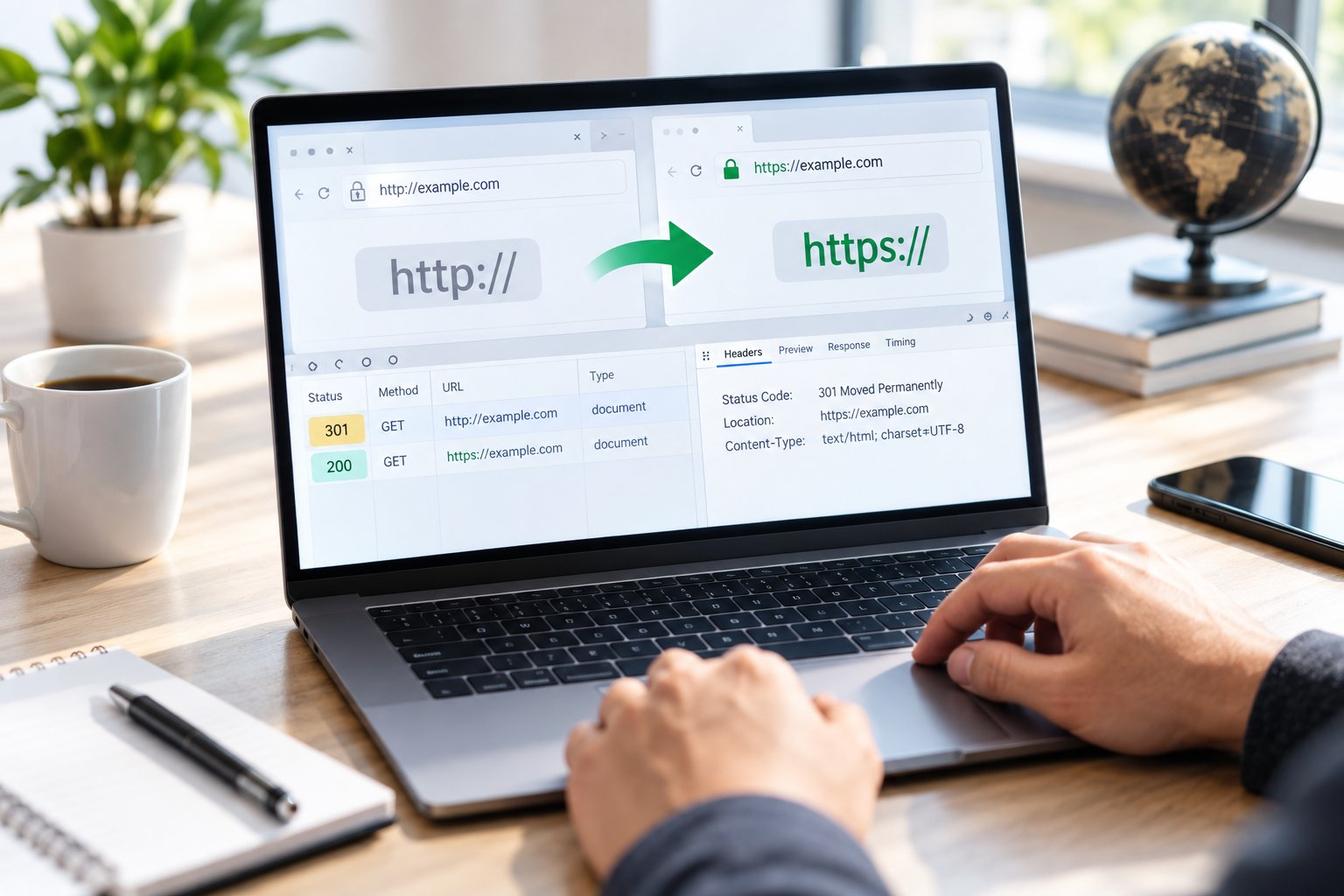 Ảnh minh hoạ: Chuyển hướng HTTP sang HTTPS: Cách kiểm tra